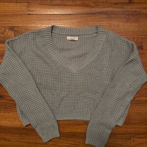 Aeropostale Light Gray V-Neck Sweater